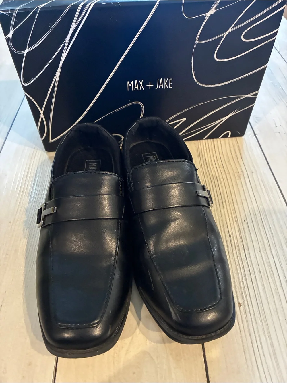 Boy’s Black Slip-On Dress Loafers